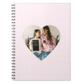 Persoonlijke I Love You Mama Hart Foto  Notitieboek (Voorkant)