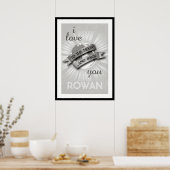 Persoonlijke I Love You To The Moon & Back Poster (Keuken)