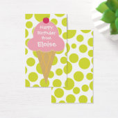 Persoonlijke Ice Cream Cone Cone Calling Label Cal Visitekaartjes (Bureau)