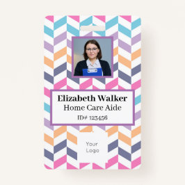 Persoonlijke ID-fotokaart dubbelzijdig geplaatst Badge
