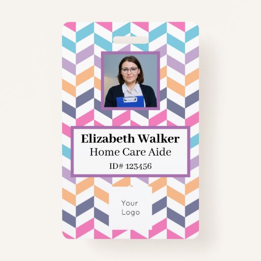 Persoonlijke ID-fotokaart dubbelzijdig geplaatst Badge (Voorkant)