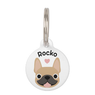 Persoonlijke ID-hanger voor Franse Bulldog, Aangep Huisdierpenning