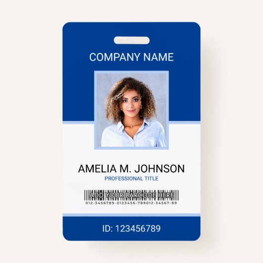 Persoonlijke ID-kaart van bedrijfs medewerker Badge (Voorkant)