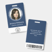 Persoonlijke ID-kaart van bedrijfspersoneel Blauw Badge (Front & Back)
