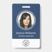 Persoonlijke ID-kaart van bedrijfspersoneel Blauw Badge (Front)