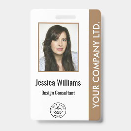 Persoonlijke ID-kaart van bedrijfspersoneel bruin Badge