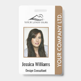 Persoonlijke ID-kaart van bedrijfspersoneel bruin Badge