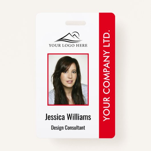 Persoonlijke ID-kaart van bedrijfspersoneel Rood Badge (Voorkant)