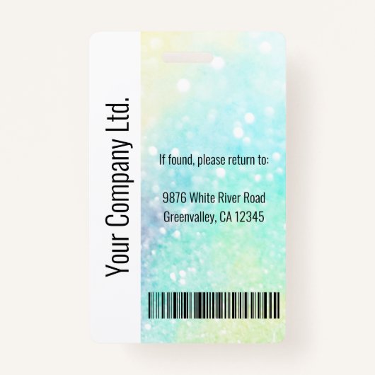Persoonlijke ID-kaart voor bedrijfspersoneel Glitt Badge (Achterkant)