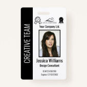 Persoonlijke ID-kaart voor werknemers in bedrijf z Badge (Voorkant)