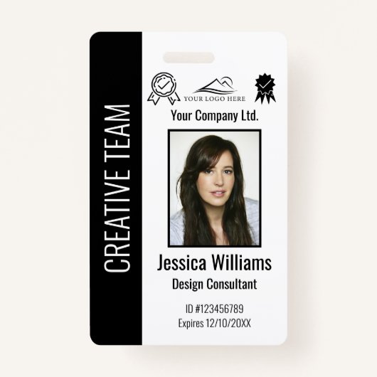 Persoonlijke ID-kaart voor werknemers in bedrijf z Badge (Voorkant)