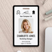 Persoonlijke ID-kaart voor werknemers in bedrijf z Badge