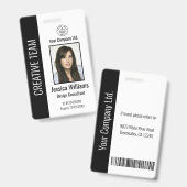 Persoonlijke ID-kaart voor werknemers in bedrijf z Badge (Voor- en achterkant)