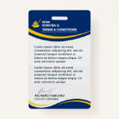 Persoonlijke ID van bedrijfsmedewerker Badge (Achterkant)