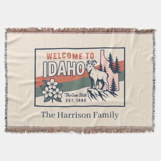 Persoonlijke Idaho Worpdeken Deken (Voorkant)
