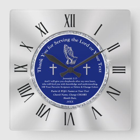 Persoonlijke ideeën over de dag van waardering van vierkante klok (Voorkant)