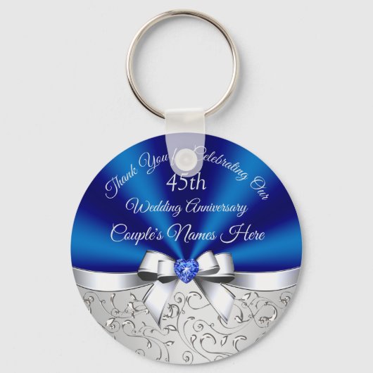 Persoonlijke ideeën van de 45e Wedding Jubileum Pa Sleutelhanger (Voorkant)