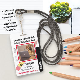Persoonlijke identificatiebadge voor schoolpersone badge