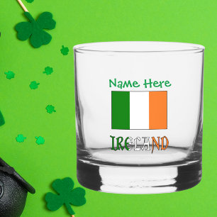 Persoonlijke Ierland Vlag Erfenis Whisky Glas