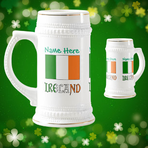 Persoonlijke Ierland Vlag Erfgoed Bierpul