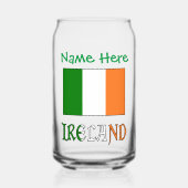 Persoonlijke Ierland Vlag Erfgoed Blikvorm Glas (Voorkant)
