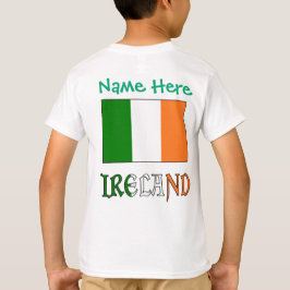 Persoonlijke Ierland Vlag Erfgoed Jongens T-shirt