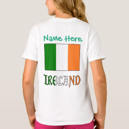 Persoonlijke Ierland Vlag Erfgoed Meisjes T-shirt