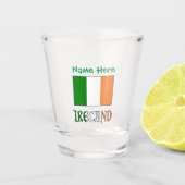 Persoonlijke Ierland Vlag Erfgoed Shot Glas (Voorkant)
