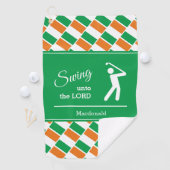 Persoonlijke IERLAND VLAG Zingt naar de Heer Golfhanddoek (Insitu)