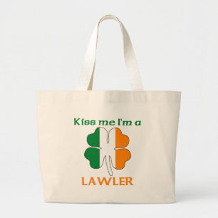 Persoonlijke Iers Kus Ik ben Lawler Grote Tote Bag