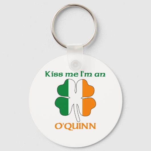 Persoonlijke Iers Kus Ik ben O'Quinn Sleutelhanger (Voorkant)