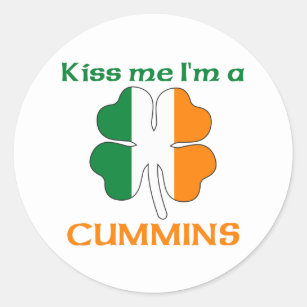 Persoonlijke Iers Kus me Ik ben Cummins Ronde Sticker