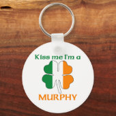Persoonlijke Iers Kus me Ik ben Murphy Sleutelhanger (Voorkant)