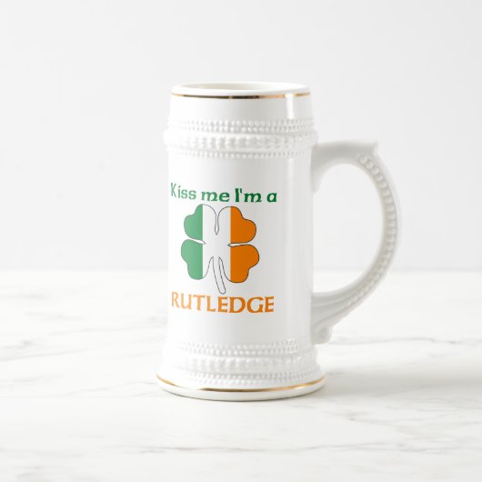 Persoonlijke Iers Kus me Ik ben Rutledge Bierpul (Rechts)