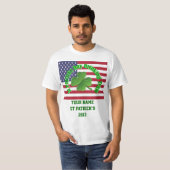 Persoonlijke Ierse Amerikaanse St Patrick's day T-shirt (Voorkant volledig)