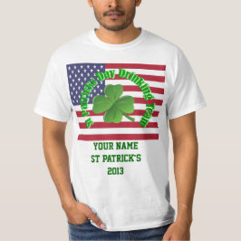 Persoonlijke Ierse Amerikaanse St Patrick's day T-shirt