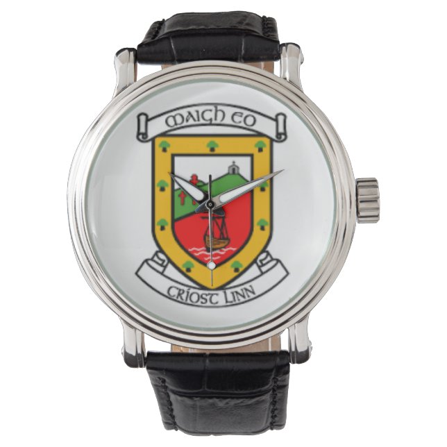 Persoonlijke Ierse County Herenhorloges Co.Mayo. Horloge (Voorkant)