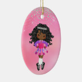 Persoonlijke Ierse Dance African American Holiday Keramisch Ornament (Rechts)