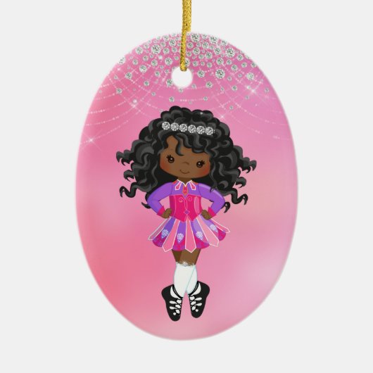 Persoonlijke Ierse Dance African American Holiday Keramisch Ornament (Voorkant)