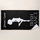 Persoonlijke Ierse Dancer Hard Shoe Dance Strandlaken (Voorkant)