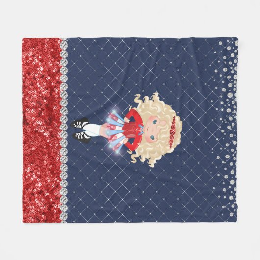 Persoonlijke Ierse dansbruid Soft Shoe Fleece Deken (Voorkant (Horizontaal))