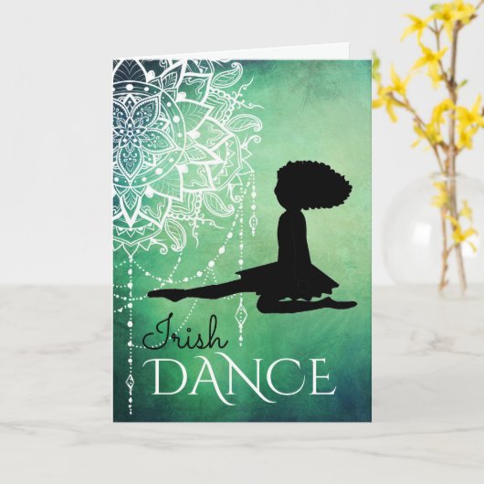 Persoonlijke Ierse dansdag Kaart (Gele Bloem)
