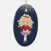 Persoonlijke Ierse dansdag voor blindenmeisjes Keramisch Ornament (Rechts)