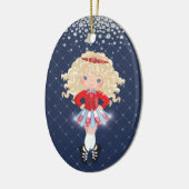 Persoonlijke Ierse dansdag voor blindenmeisjes Keramisch Ornament (Links)