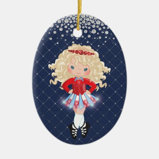 Persoonlijke Ierse dansdag voor blindenmeisjes Keramisch Ornament (Voorkant)