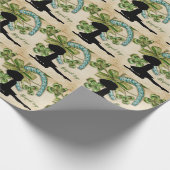 Persoonlijke Ierse danser, Shamrock en Hoefijzer Cadeaupapier (Hoek)