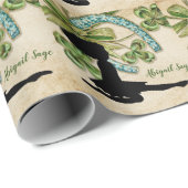 Persoonlijke Ierse danser, Shamrock en Hoefijzer Cadeaupapier (Rol Hoek)