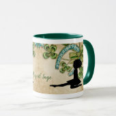 Persoonlijke Ierse danser, Shamrock en Hoefijzer Mok (Voorkant rechts)