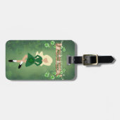 Persoonlijke Ierse danseres met blond-haaruitstek Bagagelabel (Voorkant horizontaal)