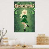 Persoonlijke Ierse danseres met blond-haaruitstek Poster (Keuken)